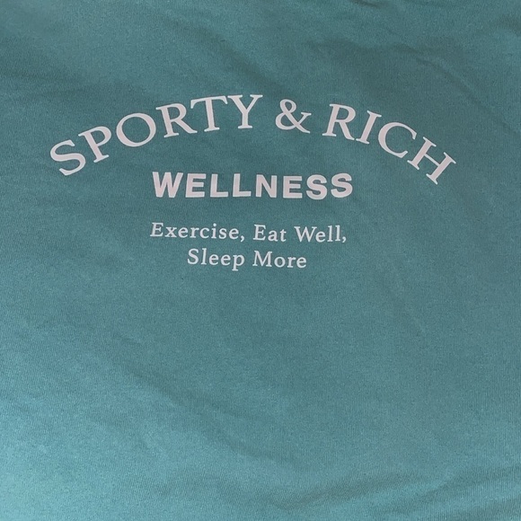 - 🆕SPORTY & RICH
Green 'Wellness Studio' Hoodie - Picture 7 of 8